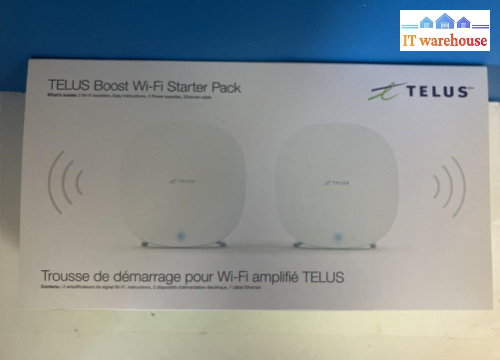 (Open Box) Telus Boost Wi-Fi Starter Pack With 2 Boosters Charger & Box ~