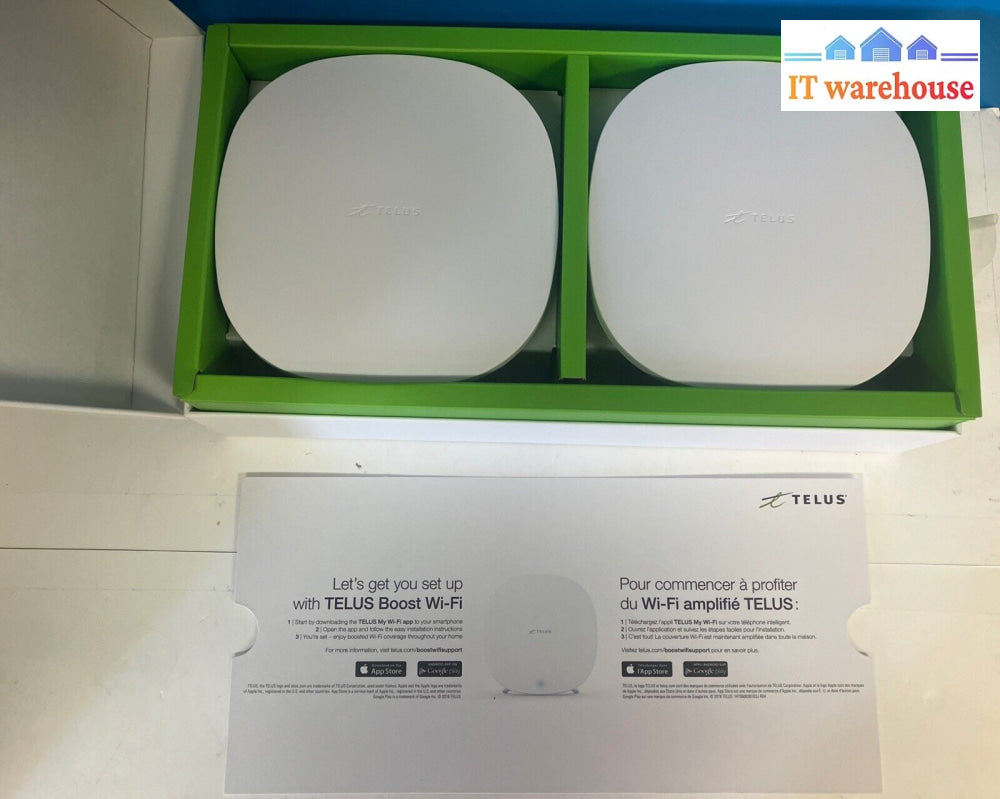 (Open Box) Telus Boost Wi-Fi Starter Pack With 2 Boosters Charger & Box ~