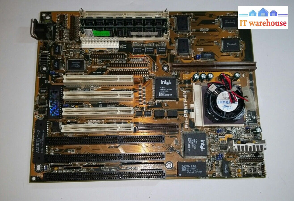 P/I-P55Tp4N Rev 1.0 Socket 7 Motherboard + 2 X 8Mb Ram + Cpu