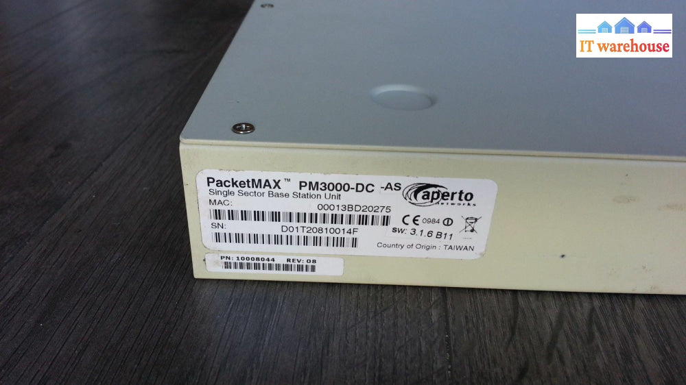 Packetmax 3000 Pm3000-Dc-As Single Sector Base Station Unit 10008044 Rev: 08