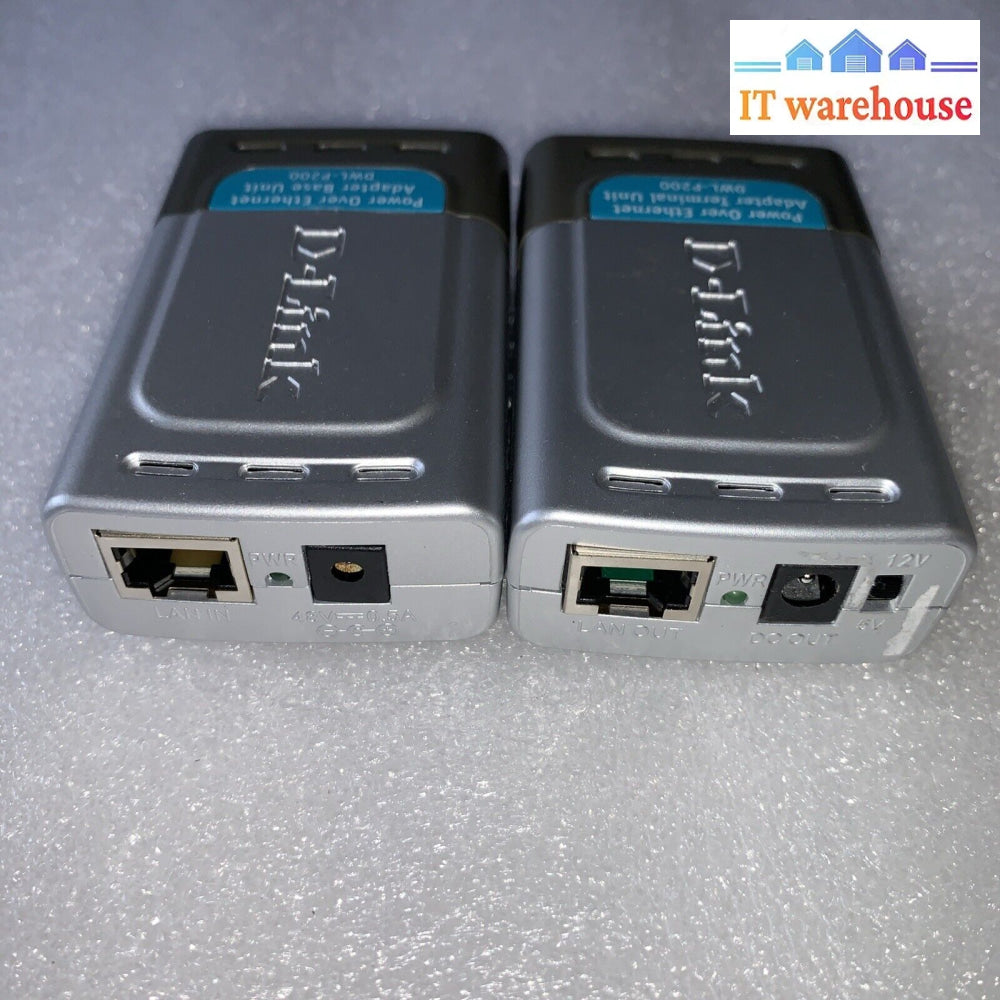 Pair Of D-Link Dwl-P200 Power Over Ethernet Adapter (No Ac Adapters)