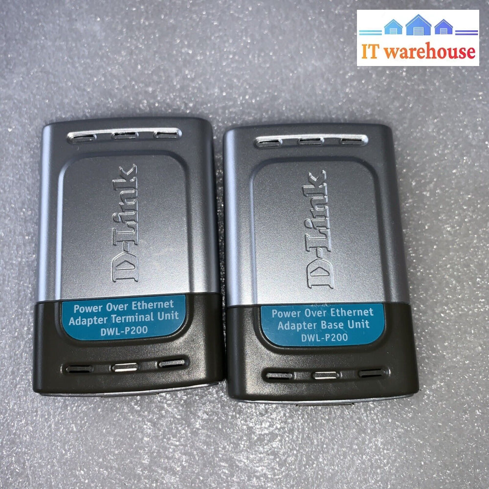 Pair Of D-Link Dwl-P200 Power Over Ethernet Adapter (No Ac Adapters)