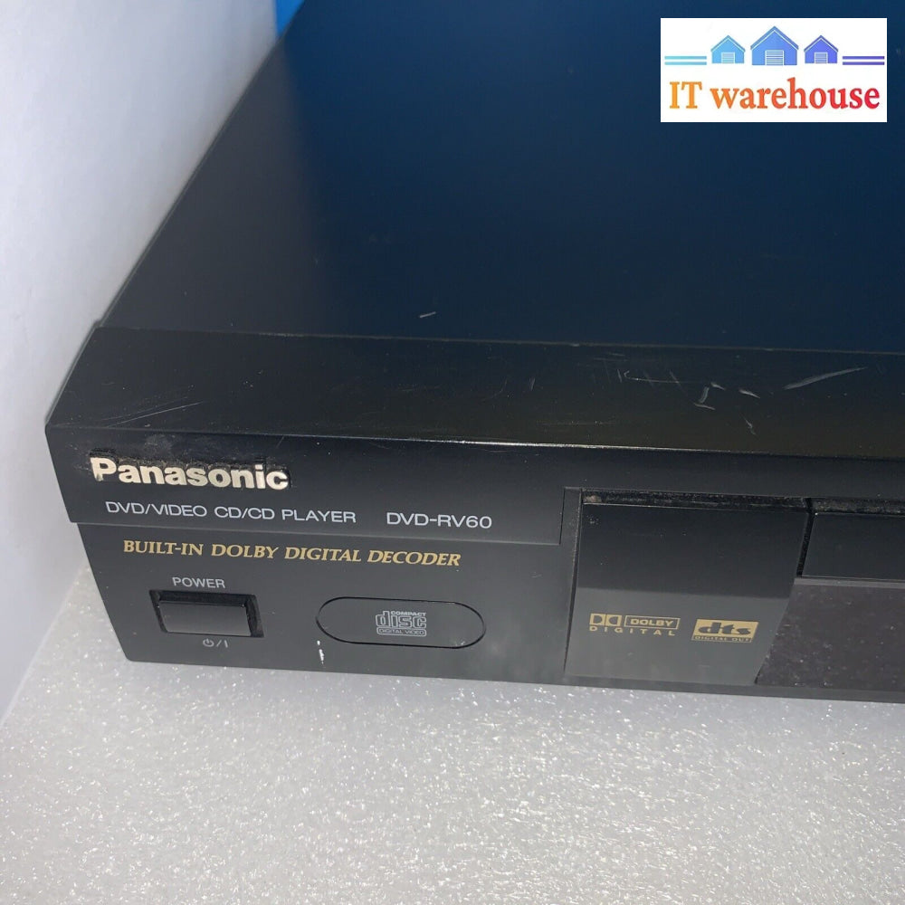 Panasonic Dvd-Rv60 Dvd Player Built-In Dolby Digital Recorder