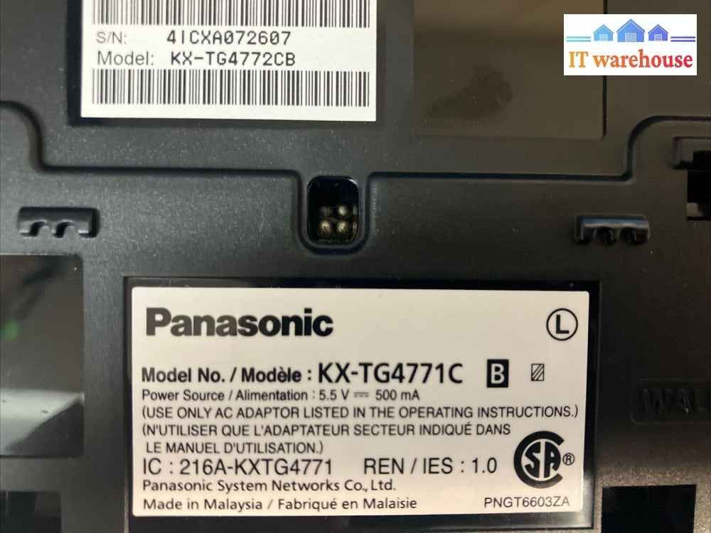 ~ Panasonic Kx-Tg4771C B Dect6.0 Corded Phone With Answering Machine Caller Id