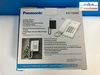 ~ Panasonic Kx-Ts500C Single Line Corded Phone - Black