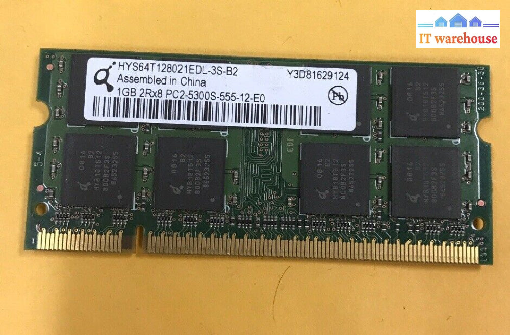 Panasonic Qimonda 1Gb Pc2-5300S-555-12E0 Ddr2 Ram Hys64T128021Edl-3S-B2 @@@