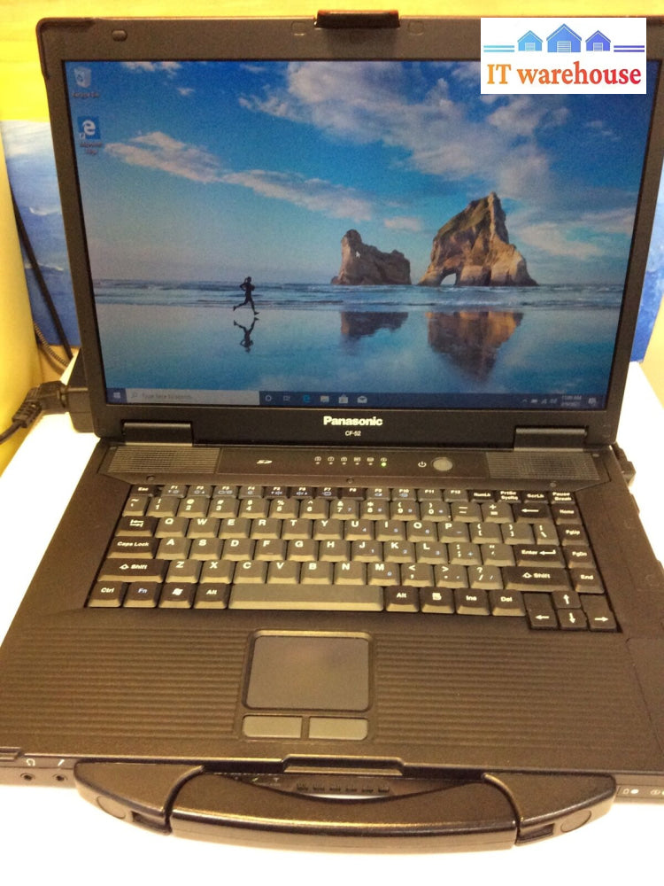 Panasonic Toughbook Cf-52 15.4’Laptop C2D T7100 1.8Ghz 4Gb New 128Gb Ssd Winxp