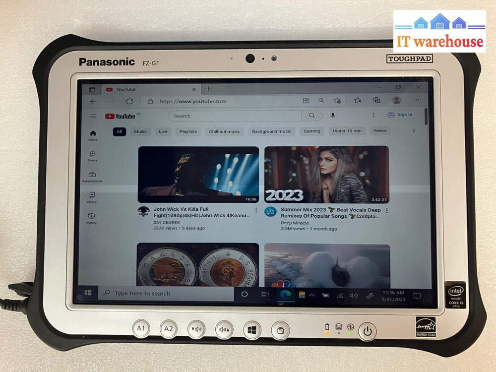 ~ Panasonic Toughpad Fz-G1 Pc I5-5300U 2.3G 8Gb Ram 128Gb Ssd Win10 Touch Screen