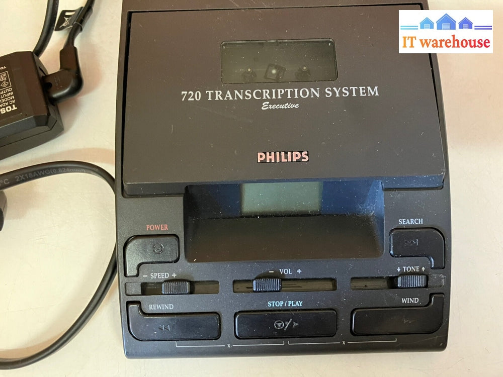 ~ Philips 720 Transcription System Executive Type Lfh 0720/00 W/ Compatible Ac