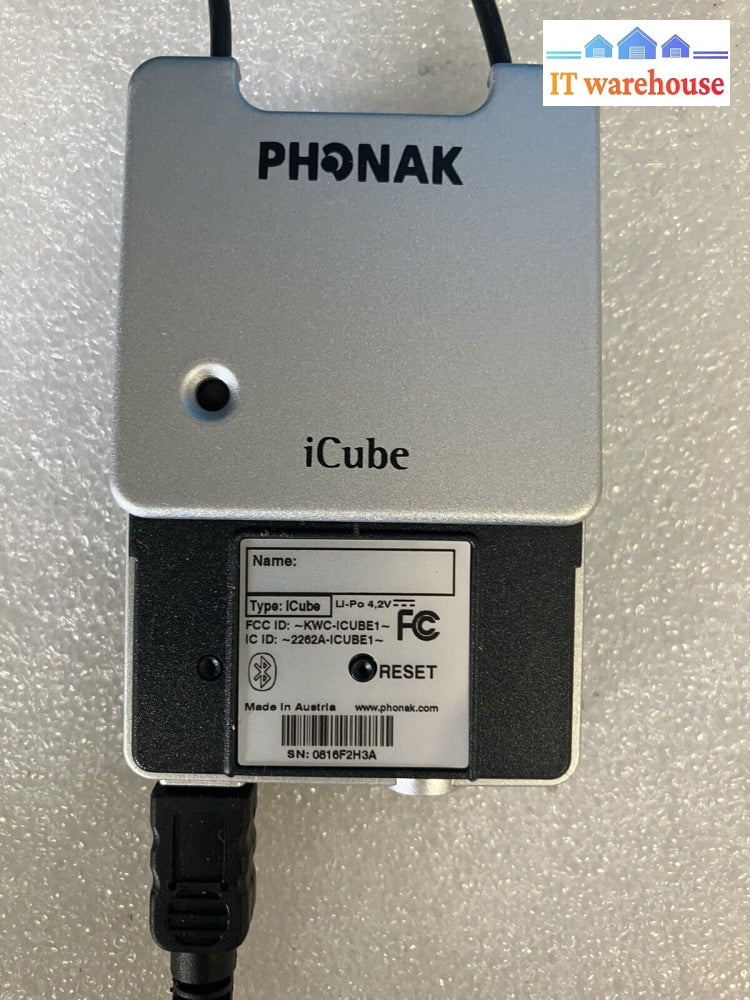 ~ Phonak Icube1 Wireless Fitting Device Kwc-Icube1 2262A-Icube1 + Adapter