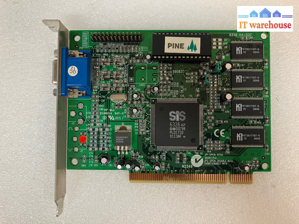 ~ Pine Sis 6326 8Mb Agp Graphics Card Pt-5968-78 Pci Vga