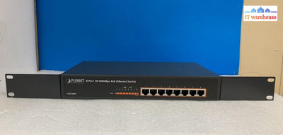 ~ Planet 8-Port 10/100 Mbps Poe Ethernet Switch Fsd-808P W/ Bracket