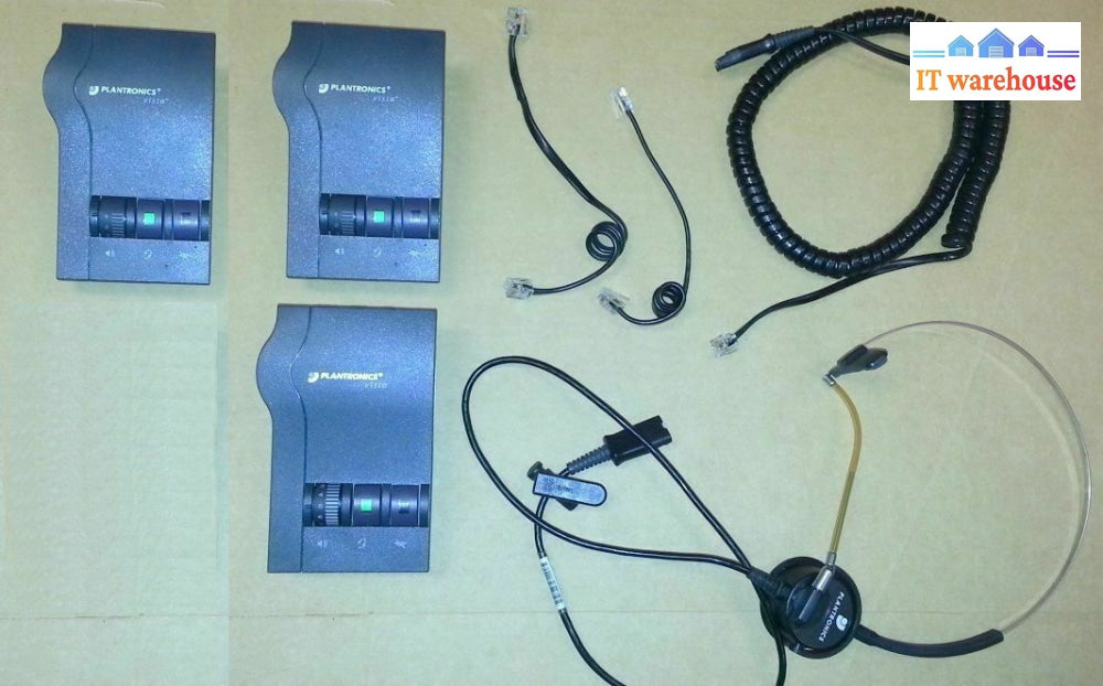 Plantronics H51 Supra Headset + Three M12 Vista Amplifier & Cords