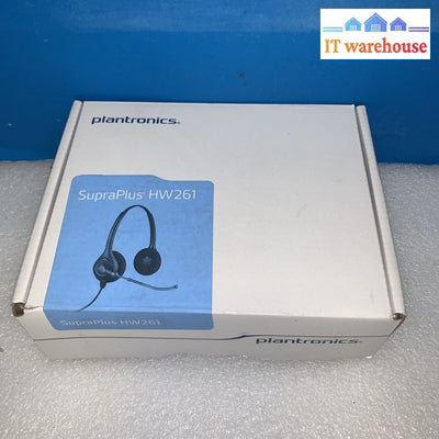 Plantronics Supraplus Hw261 Black Wired Over-The-Head Wideband Binaural Headset