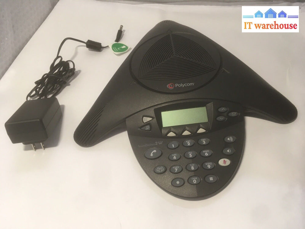 + Polycom Soundstation 2W Dect 6.0 2201-67880-160 Conference Speakerphone W/ Ac