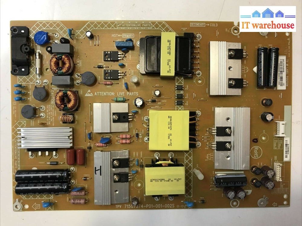 Powersupply Board For Vizio E65-E1 (X)Pltvfy24Gxxb8 715G7374-P01-001-002S Tested