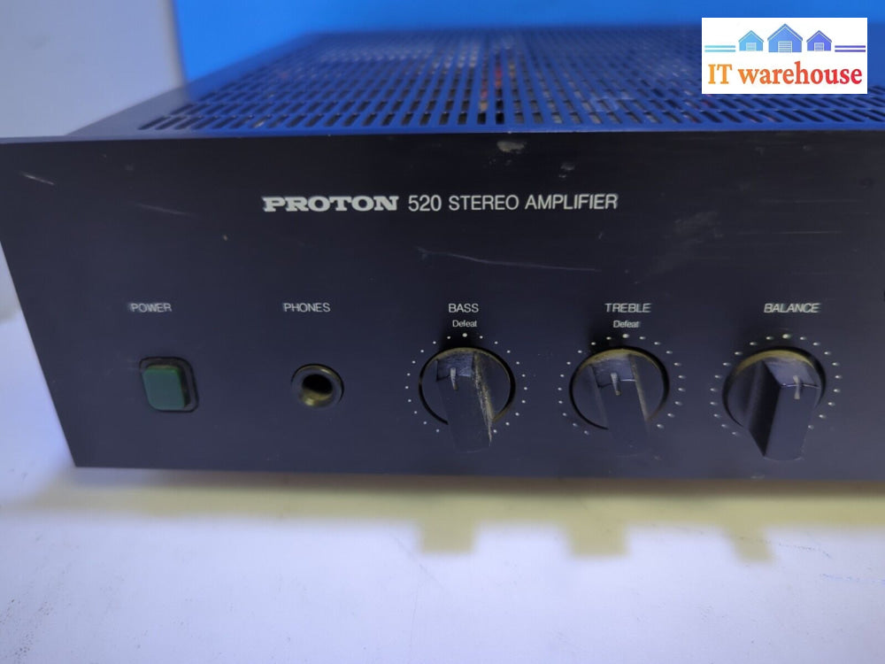 Proton 520 Stereo Amplifier Black - 150W 120V 60Hz Amp Working