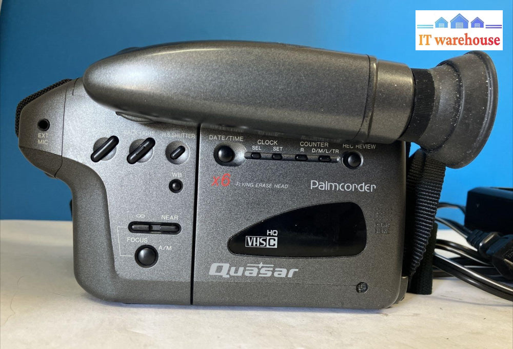 Quasar Palmcorder Vm510-K X6 Digital Zoom Camcorder With Battery & Ac (Read) ~