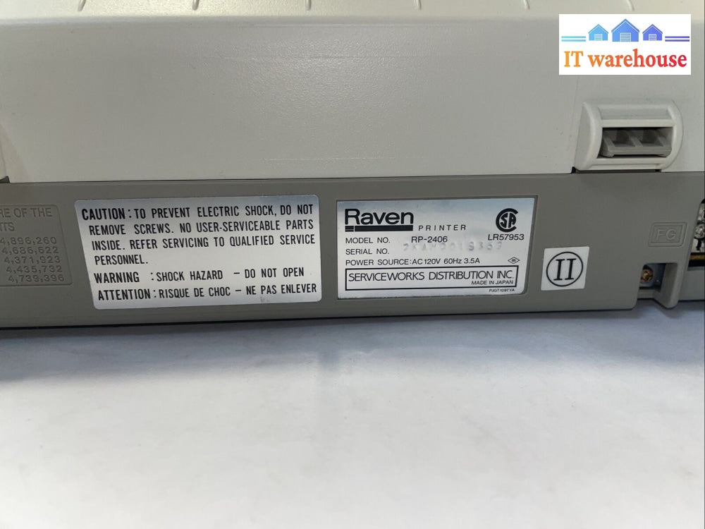 Raven 24 Pin Multi Mode Parallel Dot Matrix Printer Pr-2406 （Made In Japan）