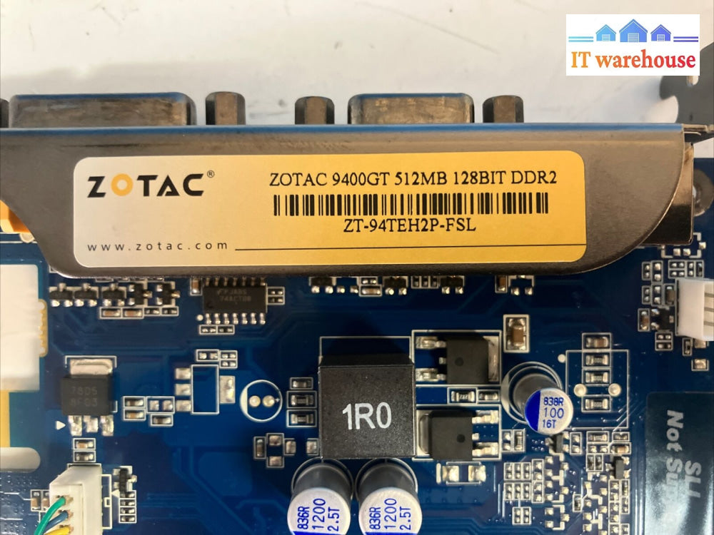 Retro Zotac Geforce 9400Gt 512Mb 128Bit Ddr2 Dvi Vga Video Card 188-09N46-00Bzt~