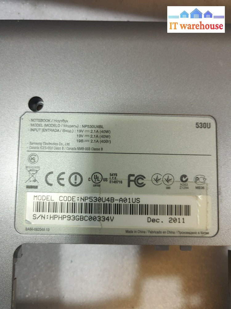 - Samsung 14’ Np530U4B-A01Us Laptop Back Cover Ba75-03721A