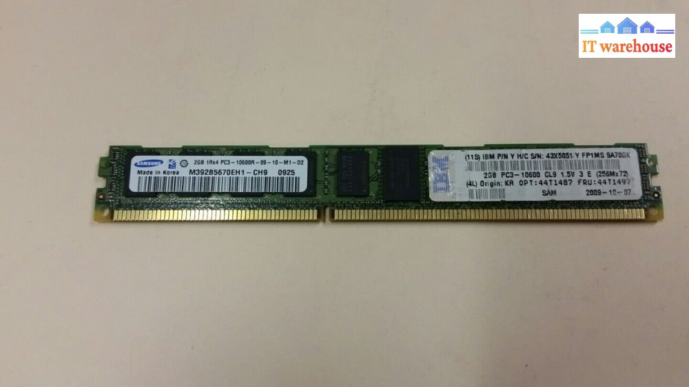 Samsung 2Gb Pc3-10600R Ecc Server Ram M392B5670Eh1-Ch9