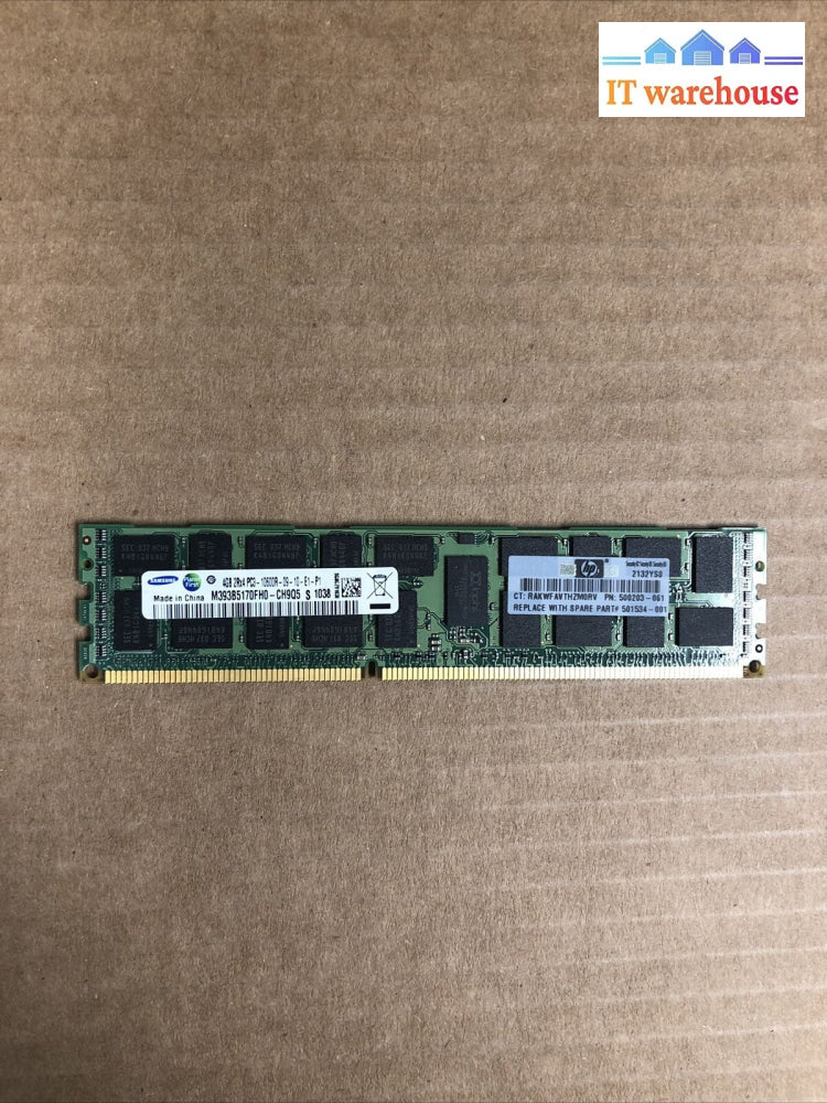 + Samsung 4Gb Ddr3-1333 Pc3 M393B5170Fh0-Ch9Q5 Ram