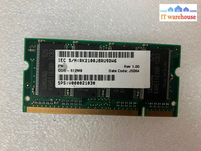 ~ Samsung 512Mb Ddr-333 Pc-2700S M470L6524Bt0-Cb3 Laptop So-Dimm Ddr1 Ram