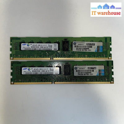 Samsung Hp (2*4Gb) Pc3-10600R Ecc Server Ram Memory 591750-071