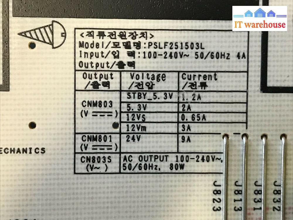 Samsung Lh55Cpplbb/Za Bn44-00478A Pslf251503L Power Supply Board Unit