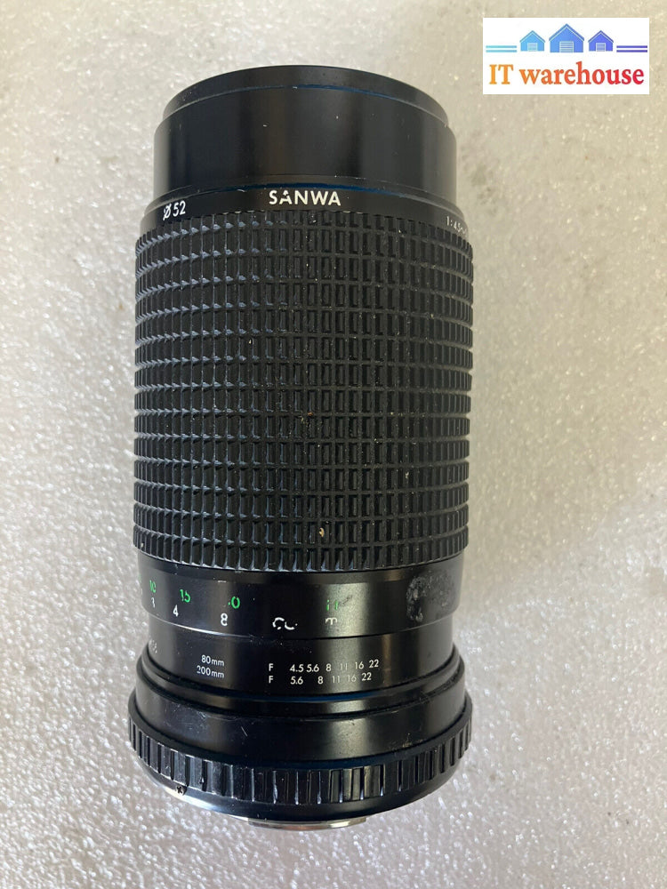 ~ Sanwa F=80-200Mm Close Focus Macro Zoom Lens Multi-Coated