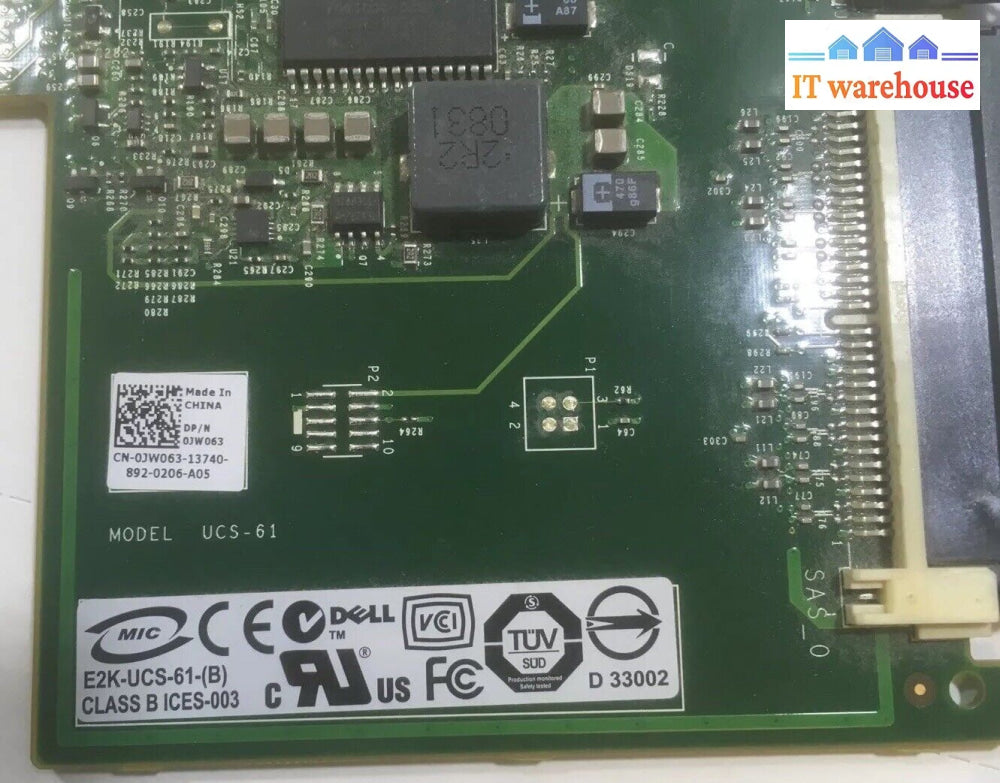 + Sas Raid Controller Card Pcie X8 Dell 0U558P E2K-Ucs-61-(B) Poweredge T410