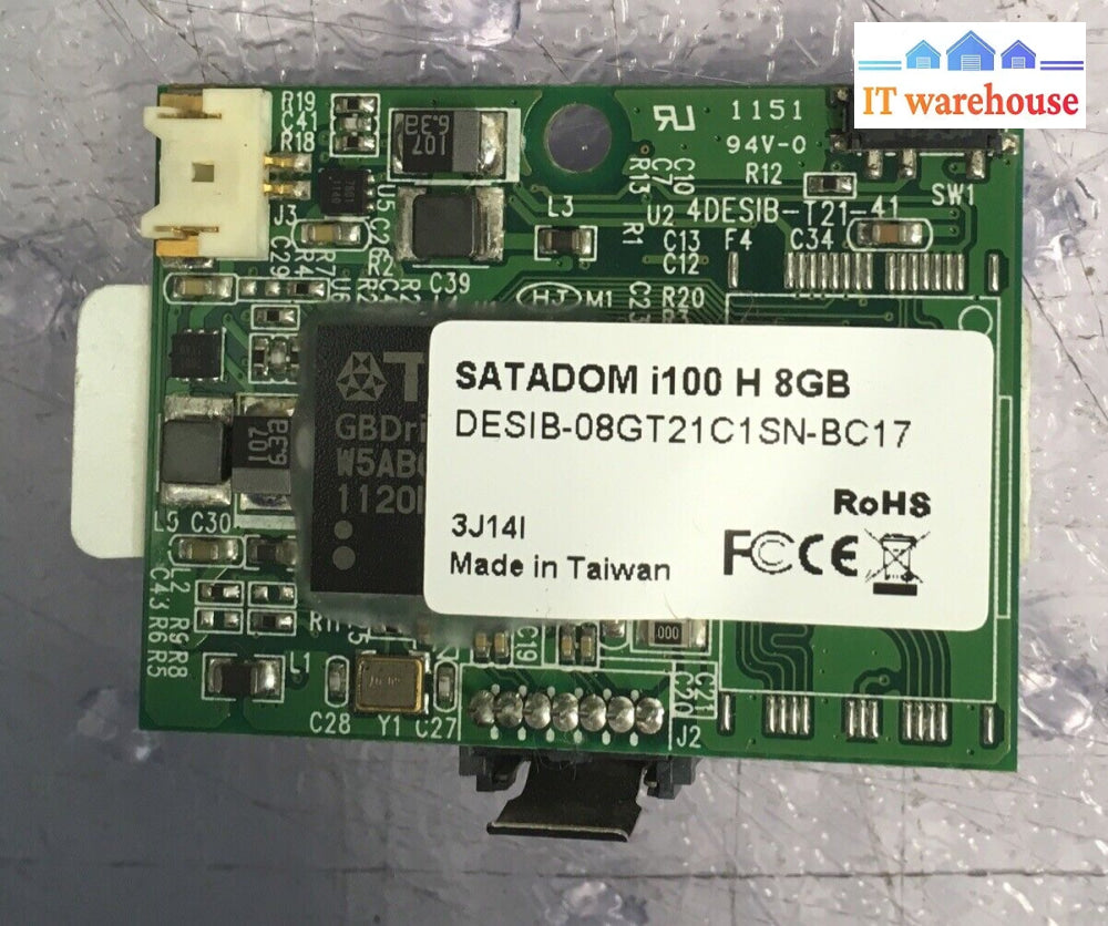 + Satadom Sata Flash Module I-Series I100 H 8Gb Desib-08Gt21C1Sn-Bc17 0710-3535-