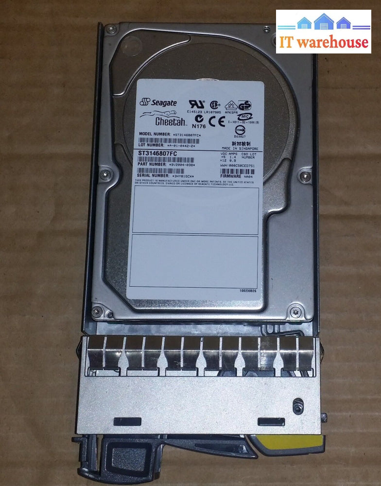 Seagate 146Gb 10K 9V2004-038 Fw: Na04 St3146807Fc W/ Tray Netapp