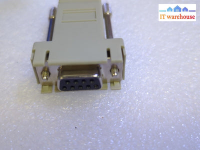 Serial Rs232 Db9 Famale To Rj45 Ethernet Connector 95-117 Ws7 Chk Ptr Mtl -