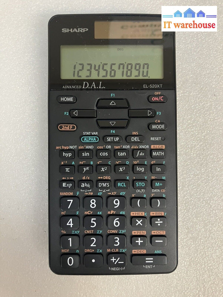 ~ Sharp Lr44 Solar-Powered Scientific Calculator With Cover *Tested/Working*