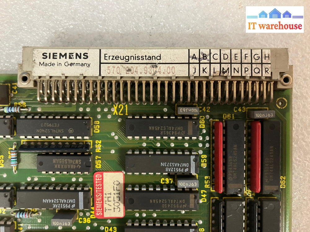 ~Siemens Erzeugnisstand 570 204 9304.00 Circuit Board Cpu Card Cf32265 *Tested*