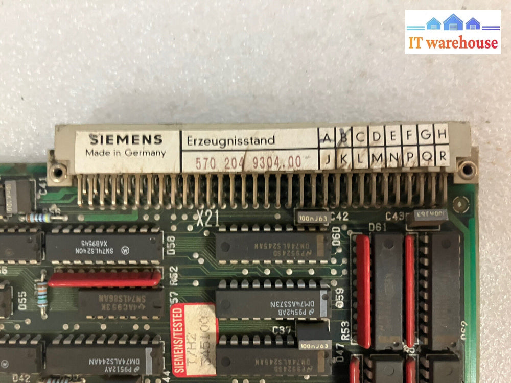 ~ Siemens Erzeugnisstand 570 204 9304.00 Circuit Board Cpu Card Cf32265 *Tested*