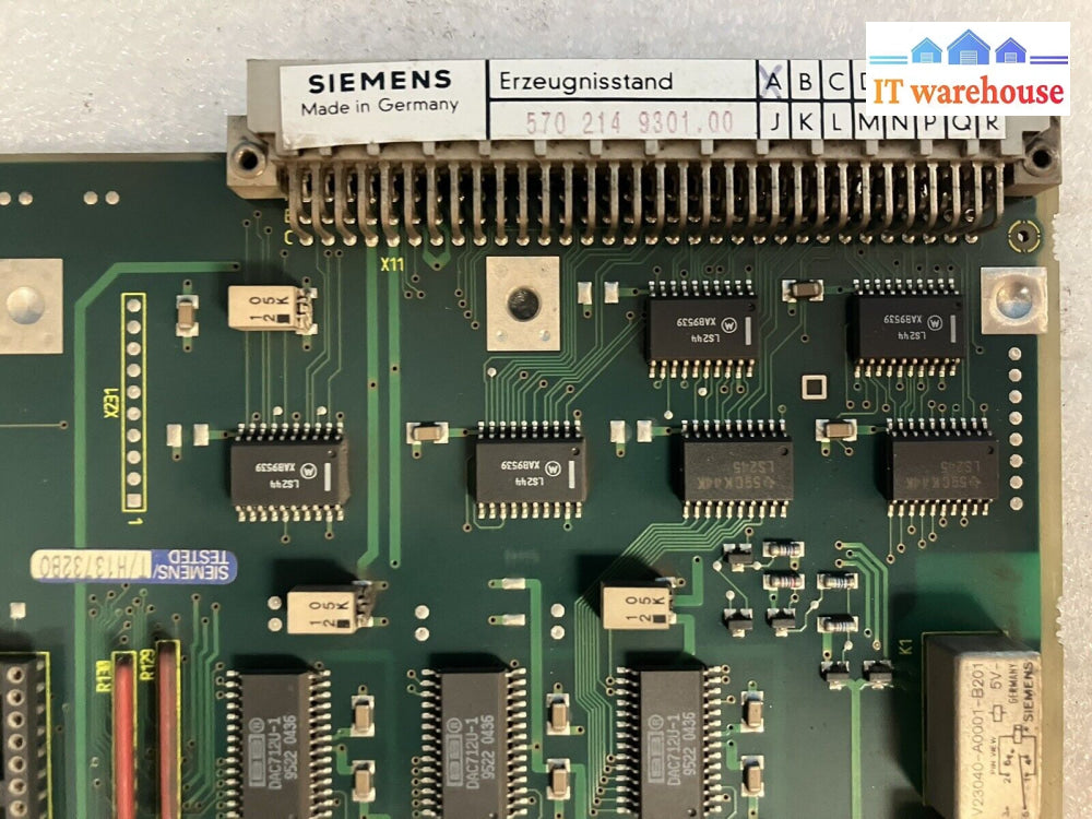 ~ Siemens Erzeugnisstand 570 214 9301.00 Circuit Board W/ Pca B 790 0029 Cpu