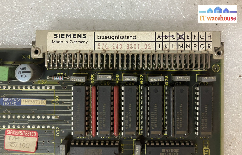 ~ Siemens Erzeugnisstand 570 240 9301.02 Circuit Board *Tested*