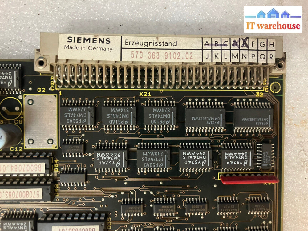 ~ Siemens Erzeugnisstand 570 363 9102.00 Circuit Board W/ Intel I386 Dx Cpu