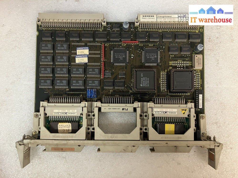 ~Siemens Erzeugnisstand 570 386 9102.02 Circuit Board W/ Siemens Gwe S9106Ab Cpu