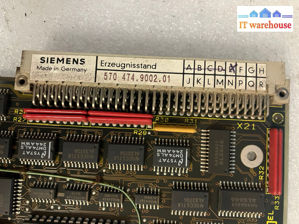 ~Siemens Erzeugnisstand 570 474 9002.01 Circuit Board W/ Amd Am386 Dx Dxl-25 Cpu