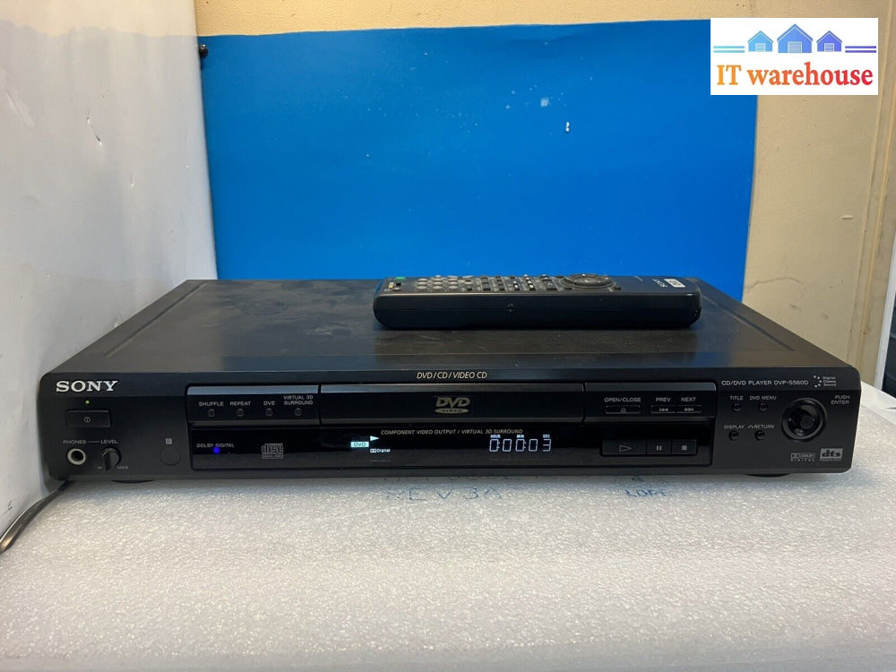 ~ Sony Dvp-S560D Virtual 3D Surround Cd/Dvd Player & Remote *Tested Working*