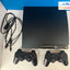 Sony Playstation 3 Ps3 Slim Cech-2001B 250Gb Black Console With 2 Controllers ~