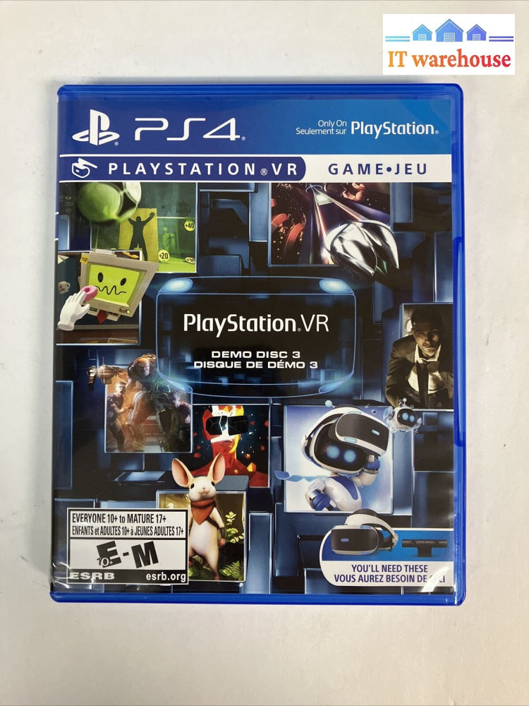 Sony Playstation Vr Ps4 Demo Disc 3 Game-Jeu ~