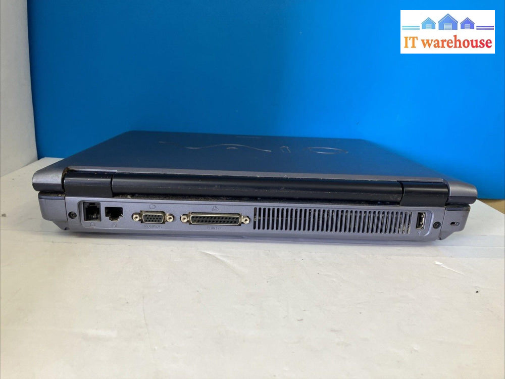 Sony Rd01-D480 15’ Laptop Intel Pentium 4 Cpu / 512Mb Ram 100Gb Hdd (Read) ~