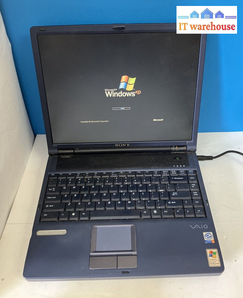 Sony Rd01-D480 15’ Laptop Intel Pentium 4 Cpu / 512Mb Ram 100Gb Hdd (Read) ~