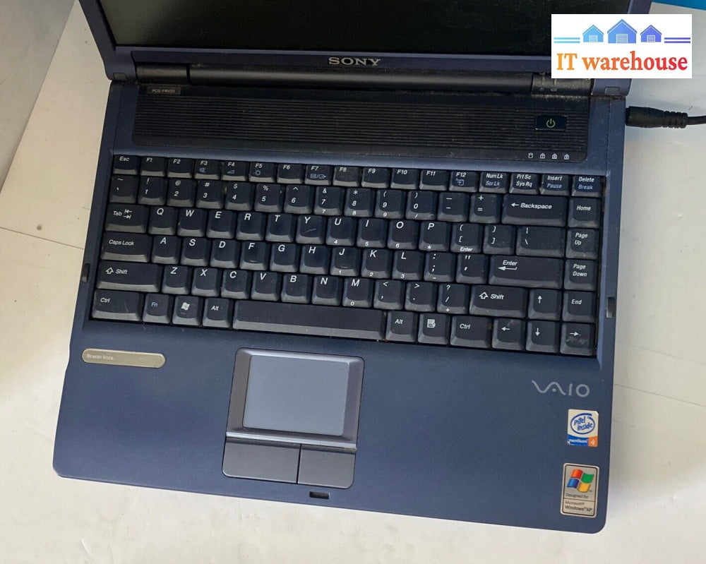 Sony Rd01-D480 15’ Laptop Intel Pentium 4 Cpu / 512Mb Ram 100Gb Hdd (Read) ~