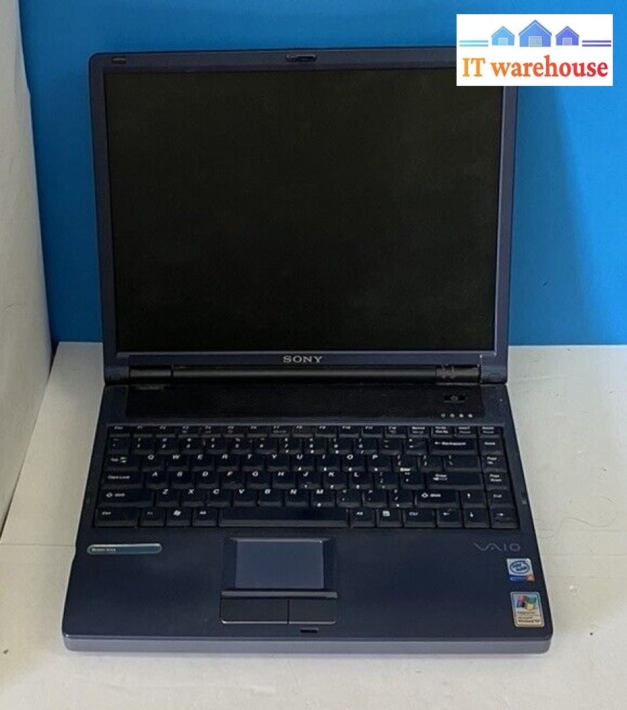 Sony Rd01-D480 15’ Laptop Intel Pentium 4 Cpu / 512Mb Ram 100Gb Hdd (Read) ~